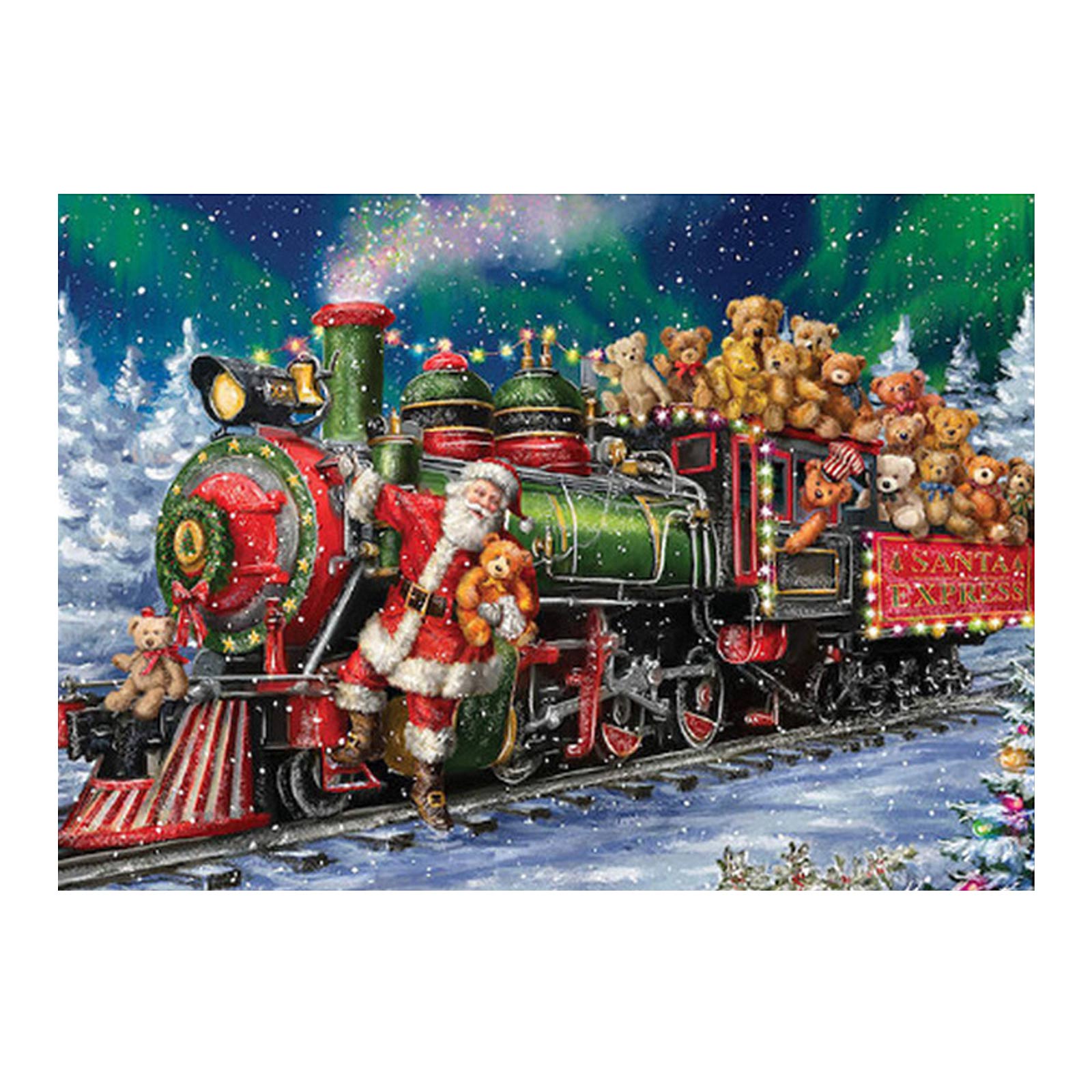 DIY 5D Diamond Painting Kit Christmas Rhinestone Embroidery Painting for Kids Adults Home Office Hotel Decor 12x16in: A