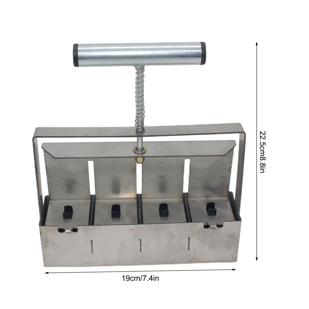 Transplanter Outdoor Garden Soil Plug With Comfort Grip For Seedlings Four Holes Product Zinc Coated Steel Vegetables Fruits