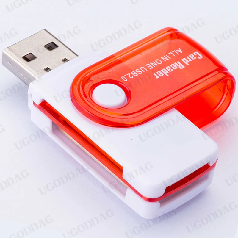 4 in 1 USB Memory Card Reader USB 2.0 to SD Micro SD TF MS M2 Card Adapter for Computer Android Mobile Phone: WHITE