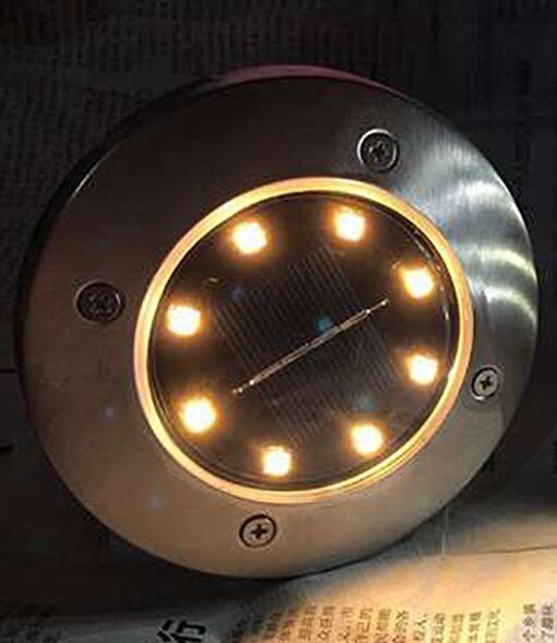 8 solcelledrevne jordlys vandtætte havestier dækslys med 4/8 stk led lampe til hjemmets indkørsel plænevej: Varm 8 stk