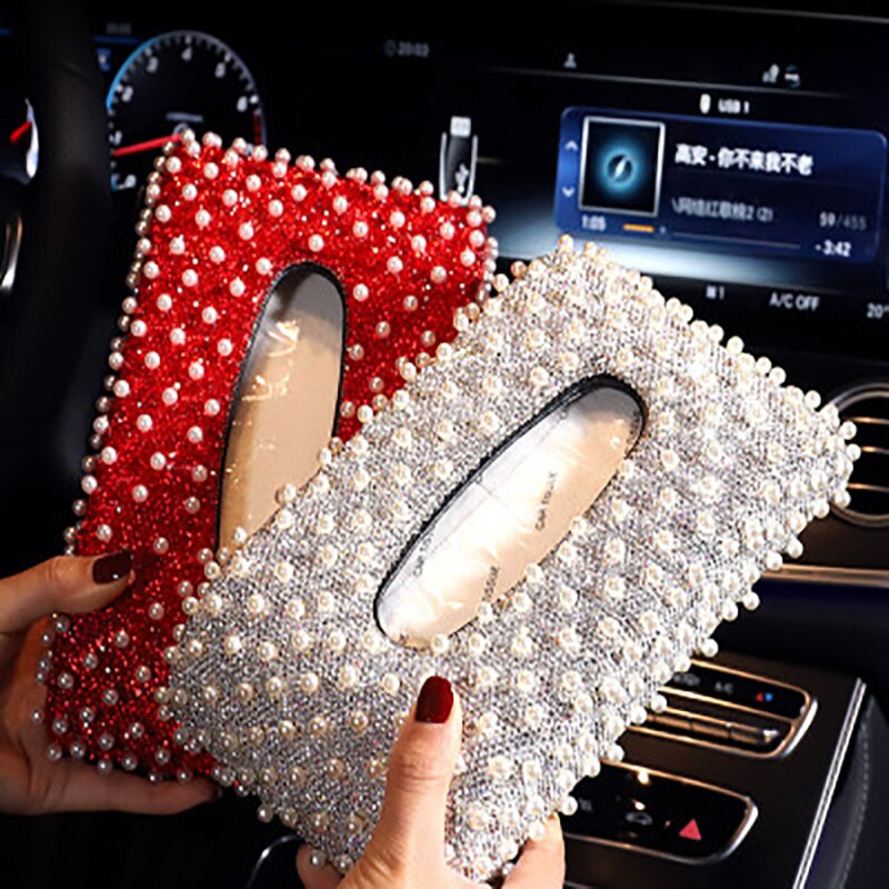 None Tissue Boxes Car Tissue Box Turkey Tissu Holder Car Diamond Car Accessories Youe Shonesun Visor Tissu Holder Linen Cotton