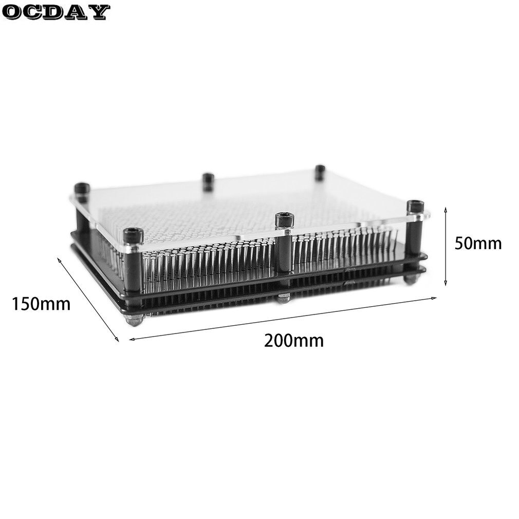 Ocday 3D Clone Metalen Pin Art Hand Vorm Model Board Sculpturen Kinderen Speelgoed Pinscreen Naald Schilderij Art Carving Pinart