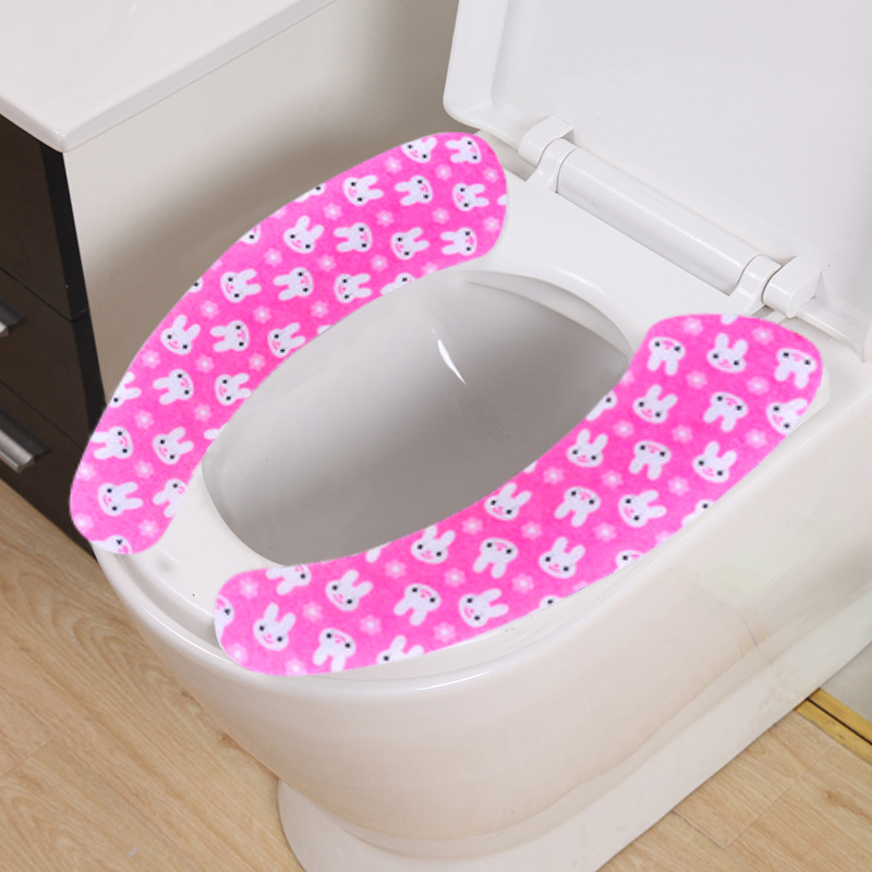 12 Models Printed Cartoon Cut-and-paste Toilet Seat Pad With Repeatable Washable Bathroom Toilet Seat: G