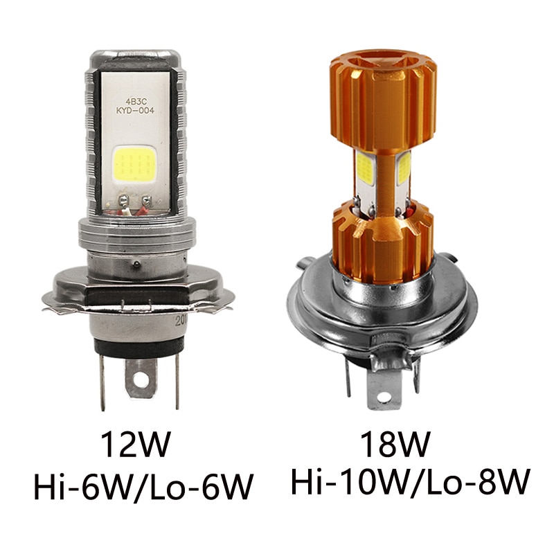 1Pcs Super Heldere H4 Led Motorfiets Koplamp Hi-Lo Beam 2000LM HS1 Led Moto Lampen Cob Koplamp Voor motor Scooter Atv Motor