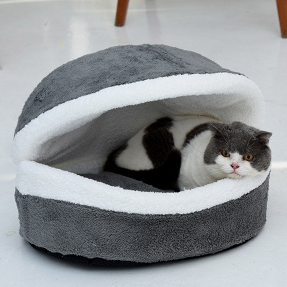Cute Hamburger Bed Kennel Warm Sleeping Bag Cat Waterproof Nest Portable Pet for Home Pet Puppy Sleeping Supplies