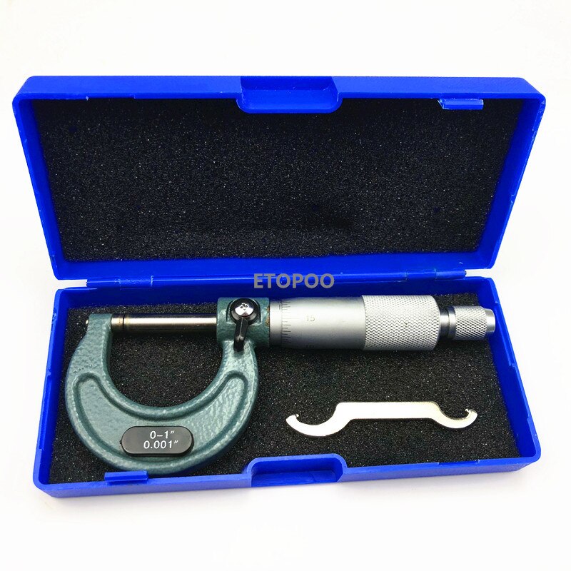 0-25mm 0.01mm yttre mikrometer 0-1 tum 0.001 "mikrometer 0.001 " tjocklek mätverktyg för tjocklek