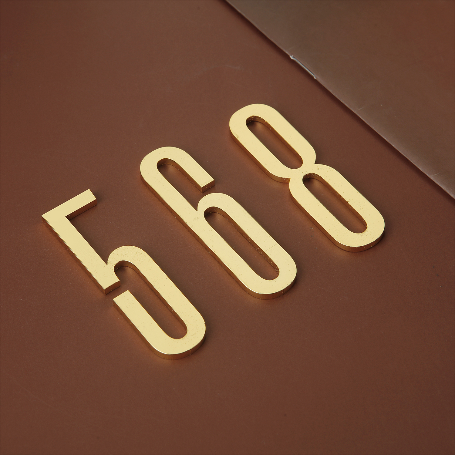 Gouden deurnummer met magneten 7 cm metalen huisnummer appartement deurnummer voor buiten hotel thuis brievenbuslabel