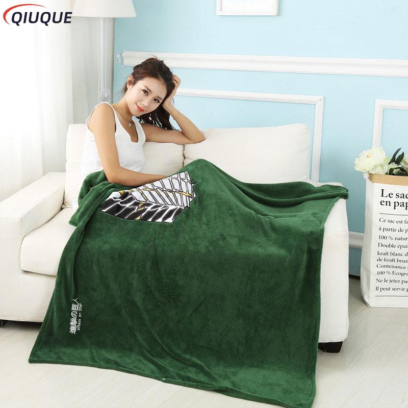 Grüne Decke Umhang Survey Corps Flanell Anime AOT Cape Cosplay Kostüm