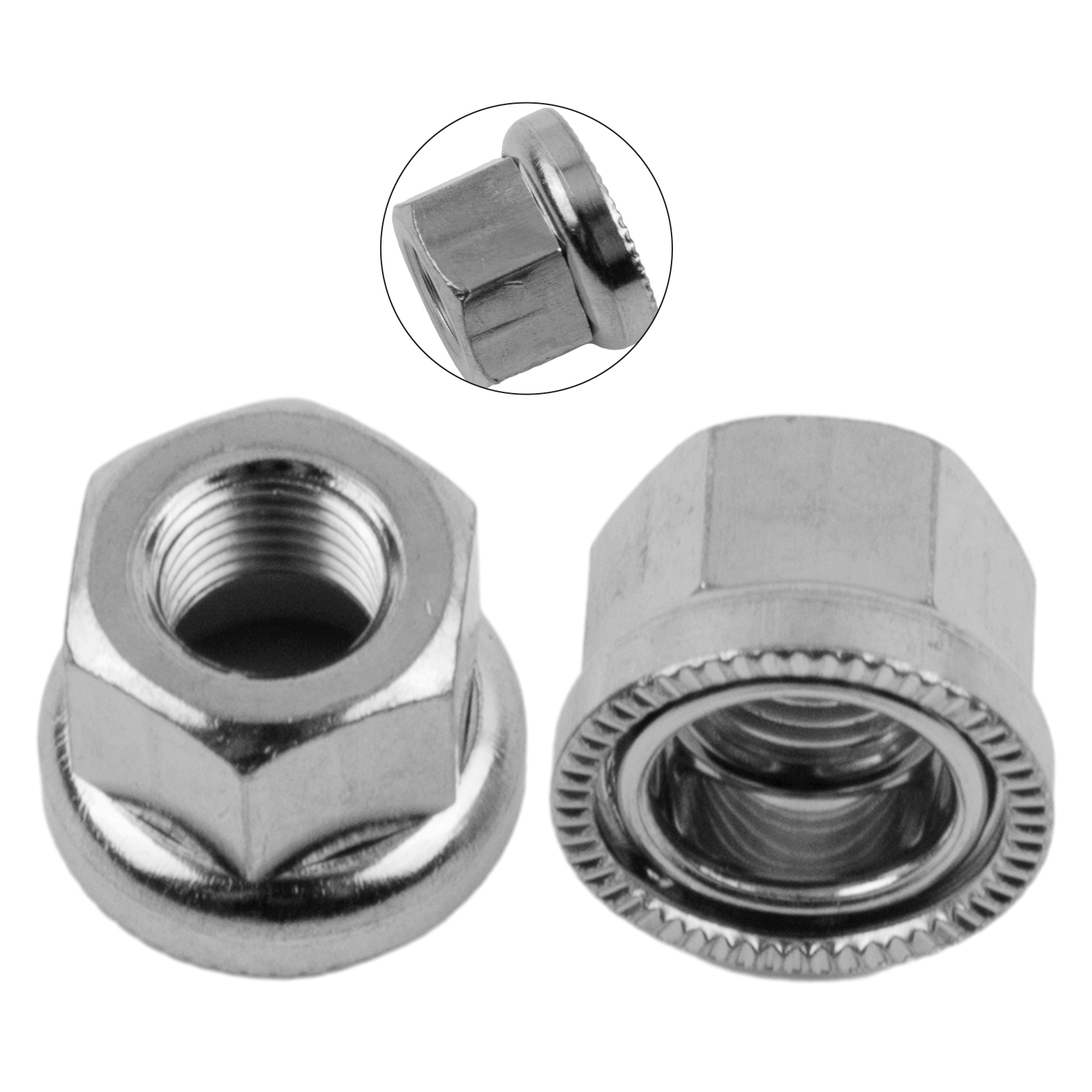 Écrou d'équipage de vélo M9 M10 3/8, 2 pièces, écrou de vis pour série de moyeux de vélo, moteurs, boulons de fixation de moyeu, accessoires de vélo