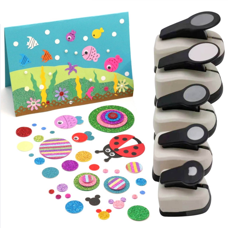 Kompakt hobbystanser rund hulmaskine til gør-det-selv fødselsdagskortfremstilling scrapbooking kunst papirhåndværk 9mm/16mm/25mm/38mm/50mm
