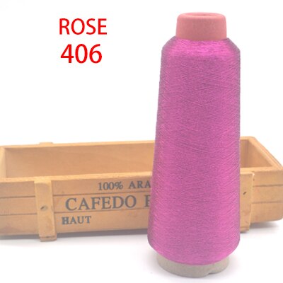 3200M/Roll DMC Metallic Embroidery Crochet Knitting Yarn Cross Stitch Metallic Yarn Threads Sewing accessory diy: Rose 406