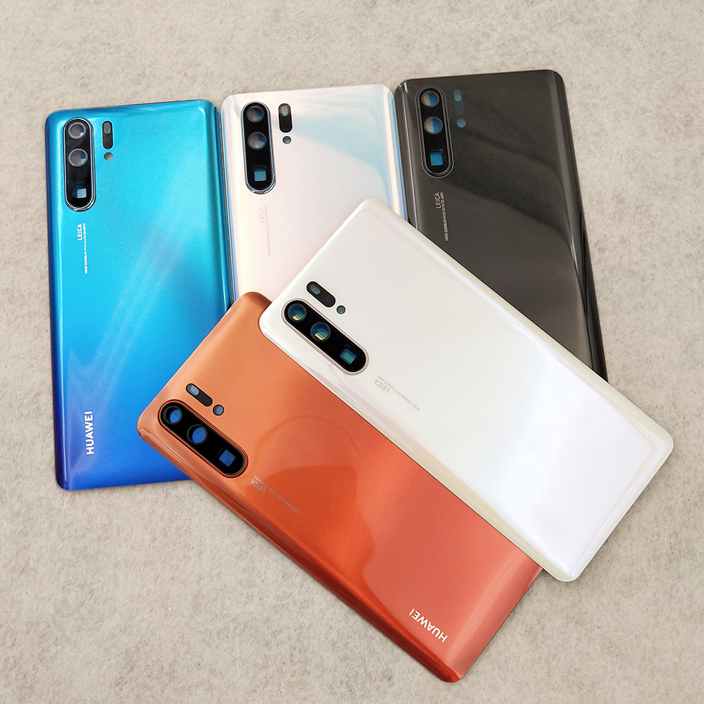 Huawei P30 Pro P30pro Batterij Cover Terug Glas Panel Rear Behuizing Case + Camera Glas Lens Frame Vervanging Voor huawei P 30