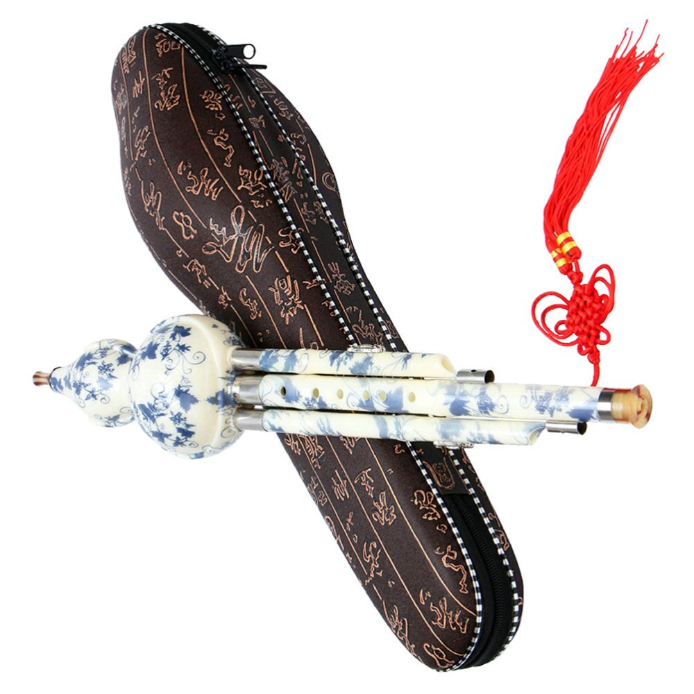 Kinesiskt instrument cucurbit flöjt etniskt musikinstrument