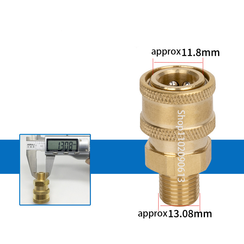 High Pressure Washer Adapter 1/4" Quick Connector Quick Release Fitting Power Washer Fast Connection Quick Coupler 1/4 inch: Red