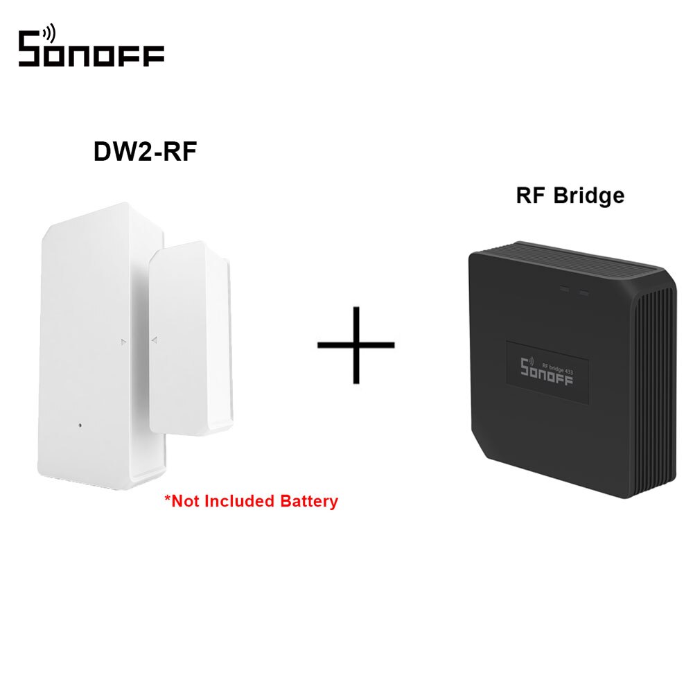 SONOFF DW2 RF 433Mhz Wireless Door Window Sensor App Notification Alerts For Smart Home Security Alarm Works SONOFF RF Bridge