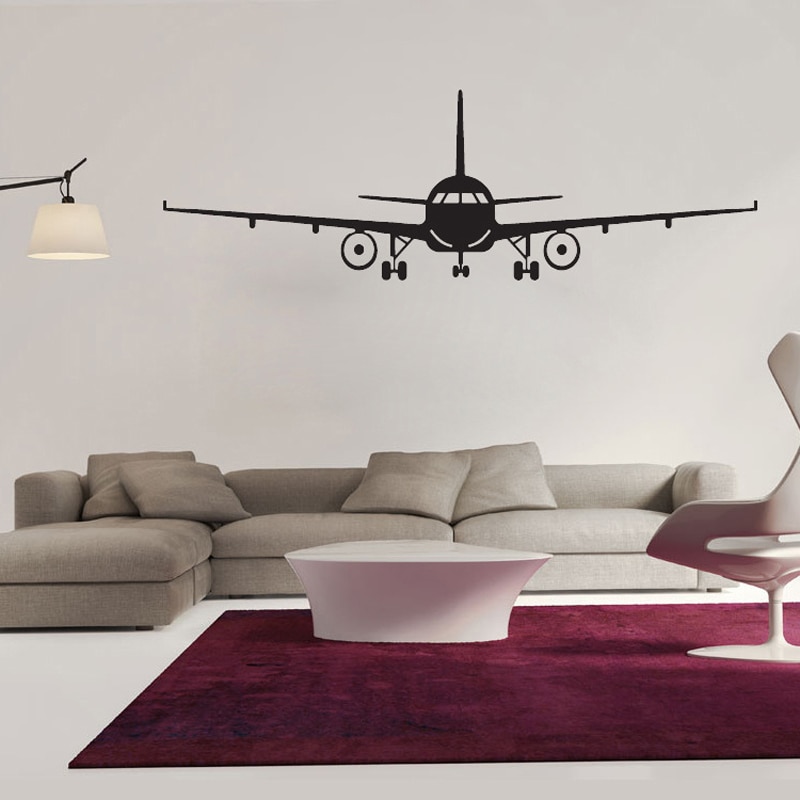 Large Airplane Wall Sticker 3D Home Decor Aircraft Art Decals living room bedroom Decoration for Kids Room Wallpaper Stickers