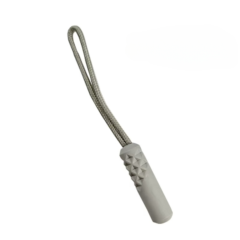 (10 uds) cabeza de tracción de cremallera de PVC cabeza de tracción de plástico cuerda de cola de escalada mochila Xiaomi con la misma cuerda de tracción de cremallera: Níquel negro
