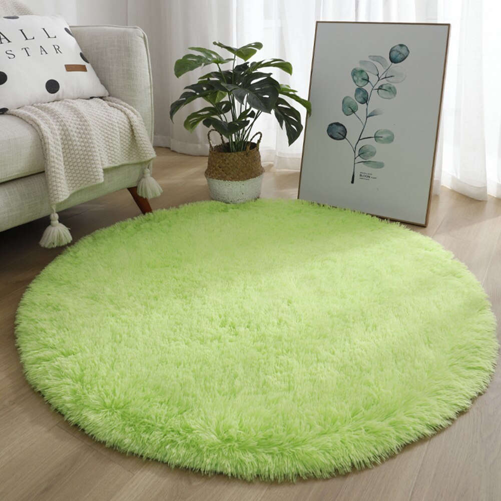 Petit tapis rond antidérapant, coloré, 40/60/80cm, pour salon et chambre à coucher, impression de teinture par nouage, décoration de la maison, hiver