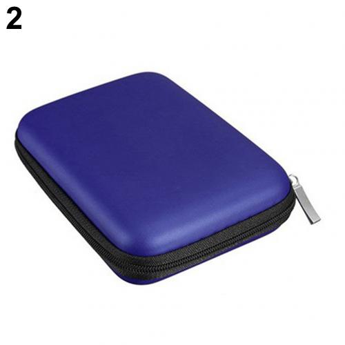 Väska fodral fodral för 2.5 tums usb extern hdd hårddisk skydda väska blixtlås hdd väska: Blå