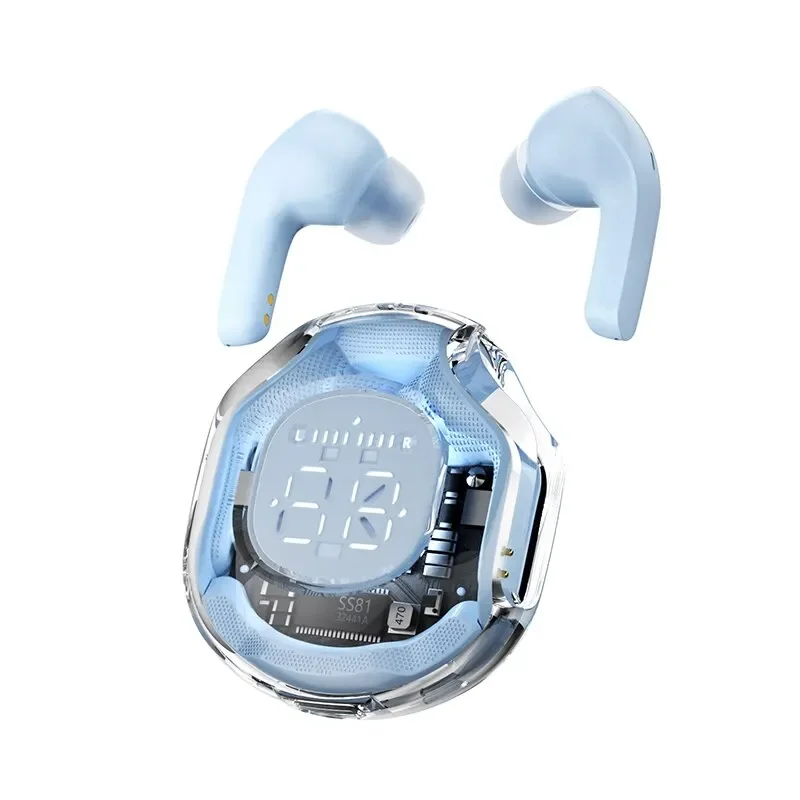 PRO T8 TWS słuchawki Bluetooth 9D Stereo bezprzewodowe słuchawki douszne słuchawki HiFi zestaw głośnomówiący z mikrofonem dla Xiaomi iPhone: Niebieski