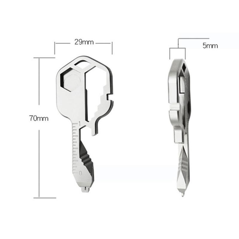 1/2 PC-24IN1 Multi-Tool Key Shaped Pocket Tool for Keychain w/Bottle Opener Car Disassembly Tool Car Repair Combination Suit