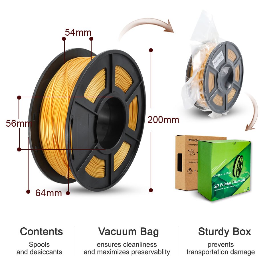 SUNLU S PLA Filament 1.75MM 1kg Plastic SPLA 3D Printing Material 3D Printer Filament