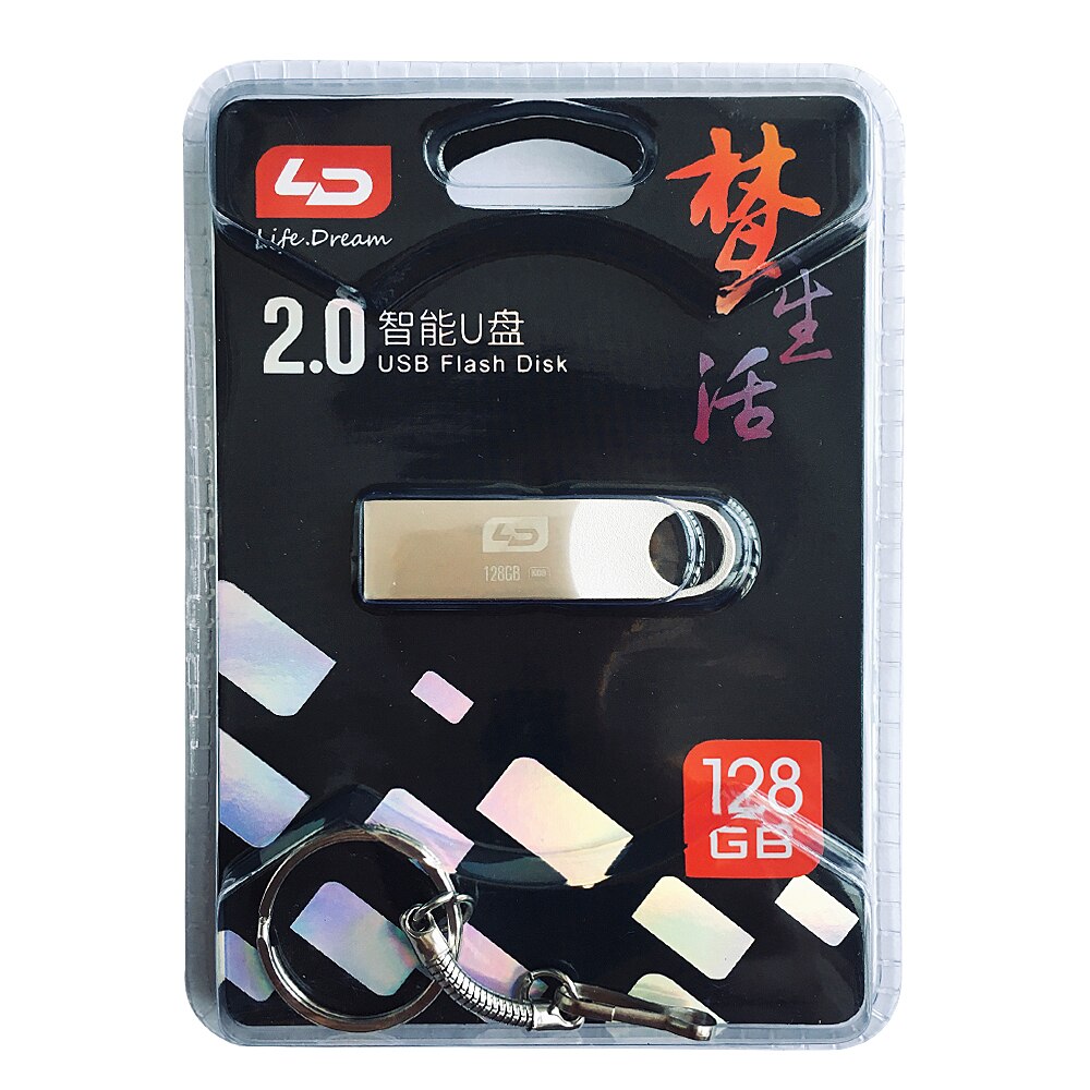 Ld VO7 Metalen Usb Flash Drive 8Gb 16Gb 32Gb 64Gb 128Gb Pen Drive Usb 2.0 mini Hoge Snelheid Usb Stick Waterdicht U Disk