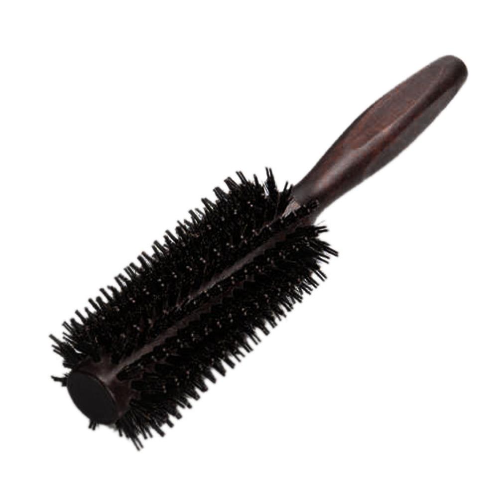 6 Types Straight Twill Hair Comb Natural Boar Bristle Rolling Brush Round Barrel Blowing Curling DIY Hairdressing Styling Tool: Blue