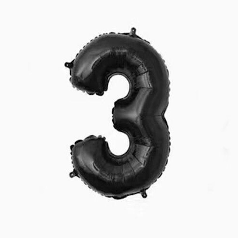 1Pc 40inch Black Number Balloon Digit Aluminum Foil Balloons Birthday Party Decorations Wedding Celebration Supplies