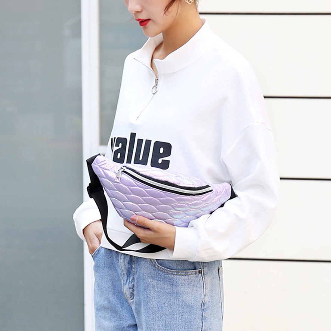 Dames heuptasje, glanzend leren tasje, borstriem, heuptasje, telefoon, reistasje, heuptasje, dames mini portemonnee, borsttasje