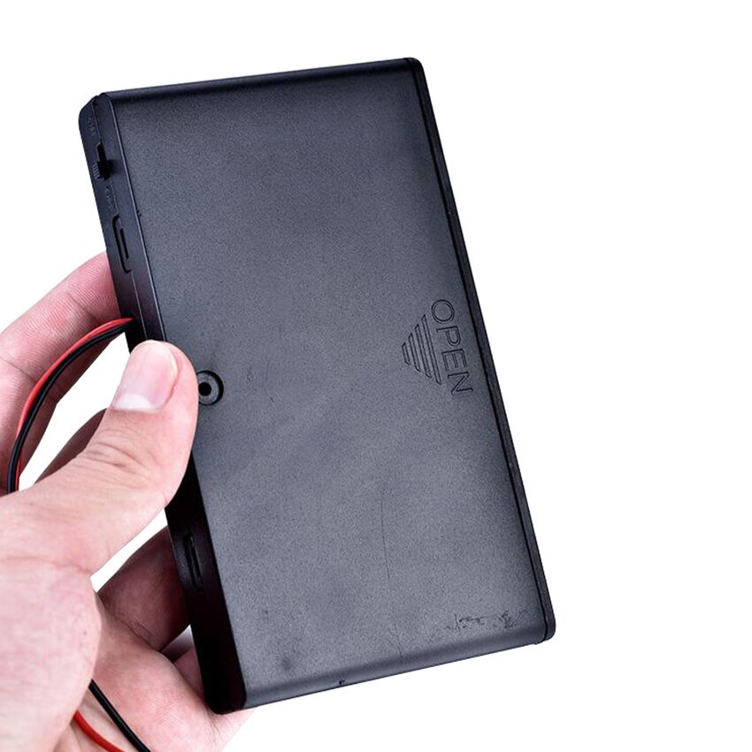 12 Volt Battery Holder 8x AA Battery Box Case With ON / OFF Power Switch Wire Lead For Output DC 12V