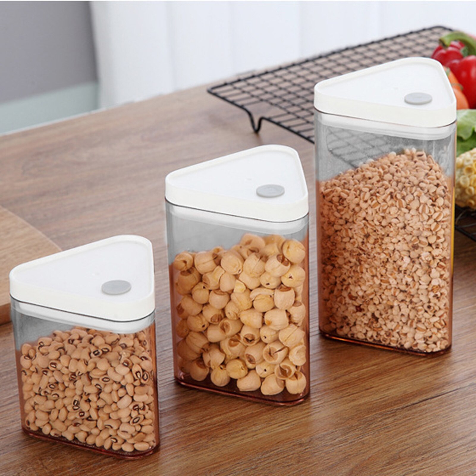 800ml 600ml Transparent Sealed Jar Kitchen Fresh-keeping Box Waterproof Leak-proof Refrigerator Food Container Storage Jar