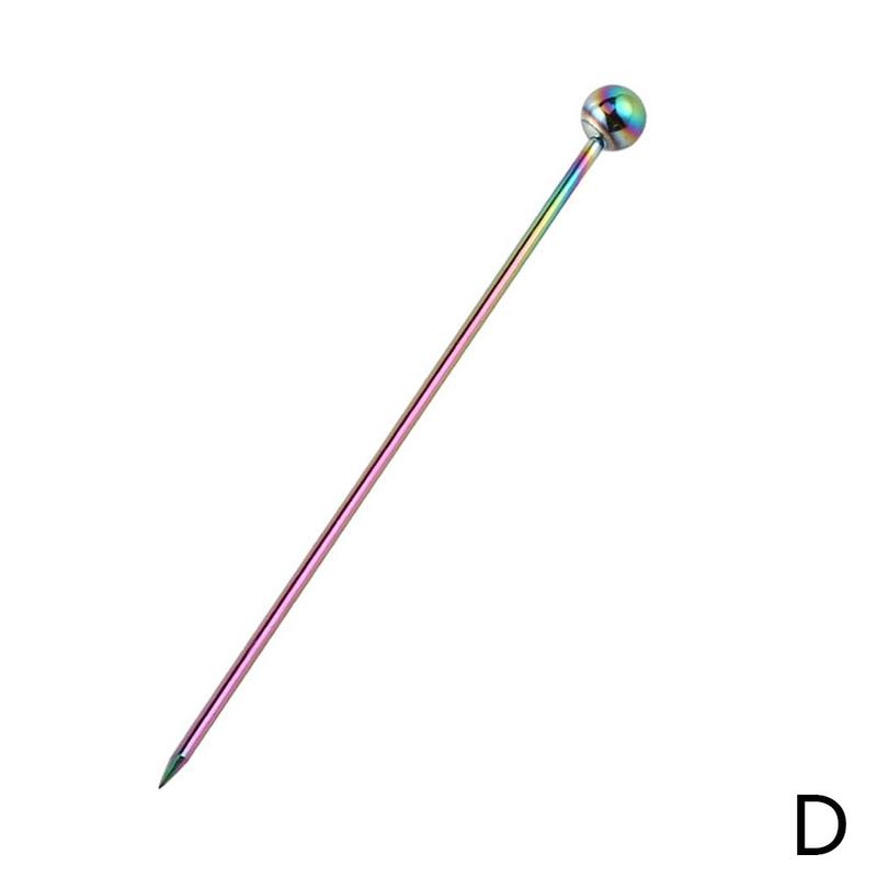 Steel Olive Needle Fruit Sign Cocktail Sign Fruit Decoration Steel Sign Bar Beverage Stirring Tool: D