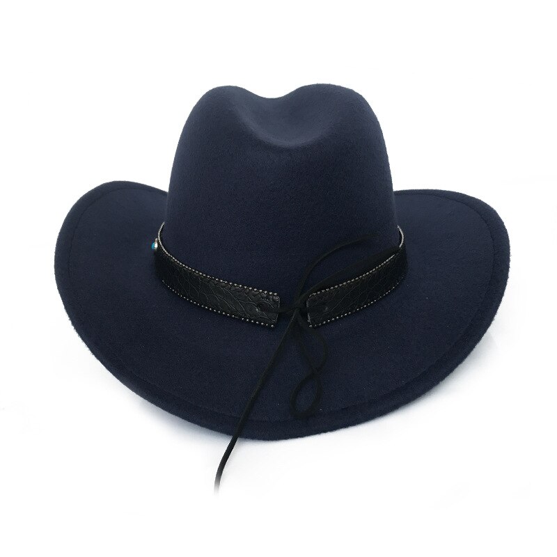Summer Men Cowboy Hat Women Retro Vintage Turquoise Leather Strap Cowboy Cowgirl Caps Western Summer Sun Hat B87