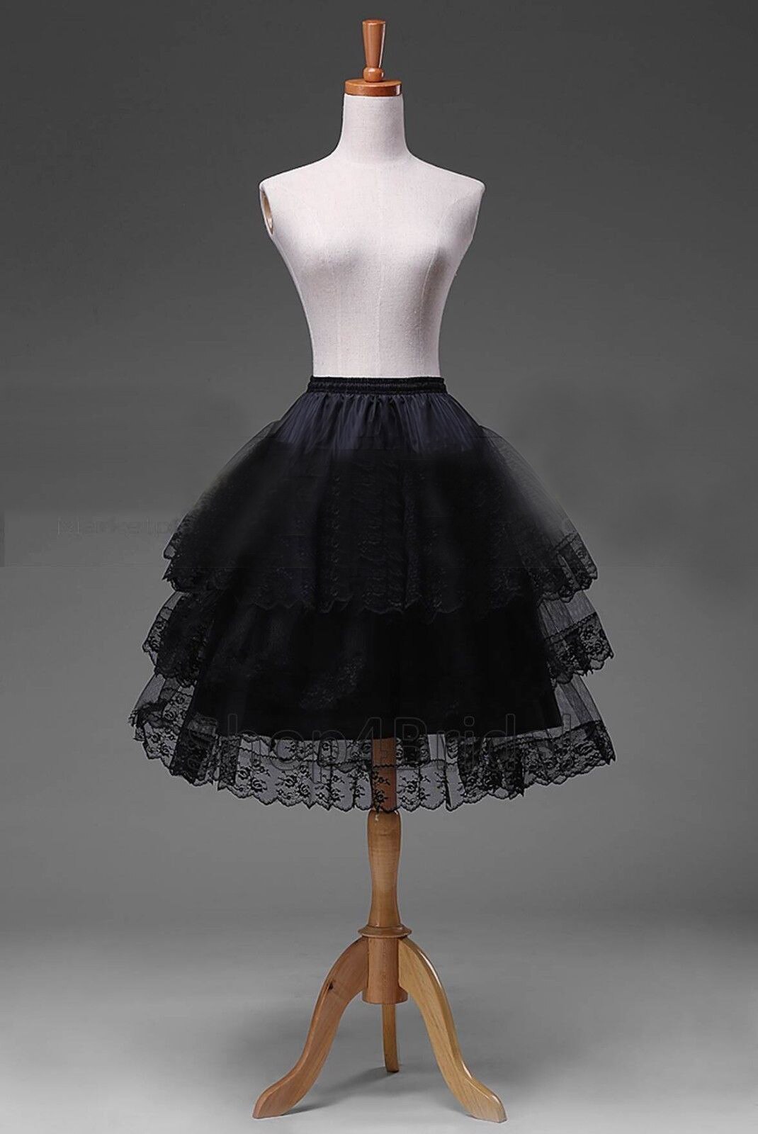 Jupon Long en cerceau noir Crinoline, robe de bal, jupe sous-jupe, accessoires de mariage, Jupon de mariage,: 2
