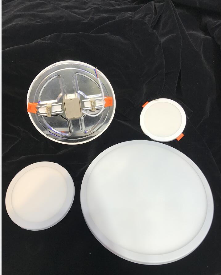 Du 1 stk ultratynne 6w 8w 15w 20w runde led spot hull størrelse 5cm-20cm justerbart led panel lys overflatemontert downlight tak
