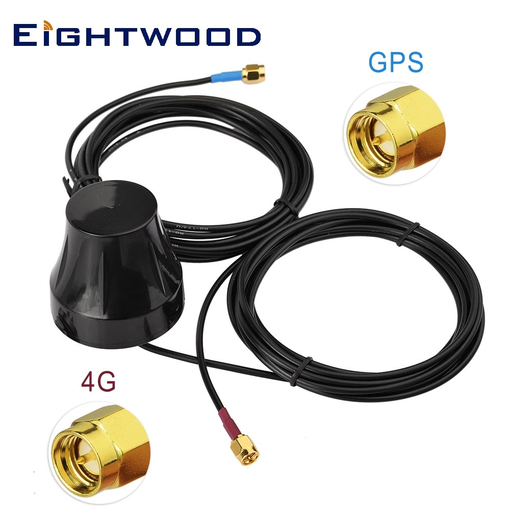 Eightwood Vehicle Truck RV GPS 4G LTE Antenna for GPS Navigation Head Unit Car Telematic 4G LTE Mobile Cell Phone Booster System