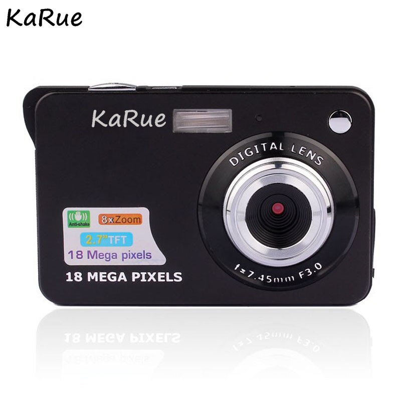 KaRue DC-530I 18Mp Max 5Mp CMOS capteur appareils photo numériques 8x Zoom numérique et batterie au Lithium rechargeable 2.7 pouces écran