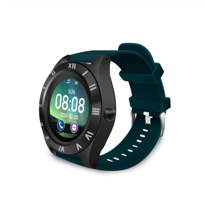 M11 Sim Smart Watch Smartwatch Men Women For Android Sport Bluetooth Metal Fitness Smart Watch TF Card Roman Character r30: blue