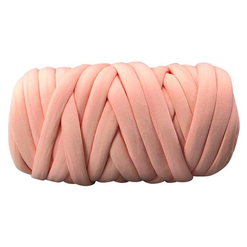 Manta de punto de Super grueso para el hogar, 500g, trenza vegana, suave, tejido de brazo, alfombras, manta: Light Pink