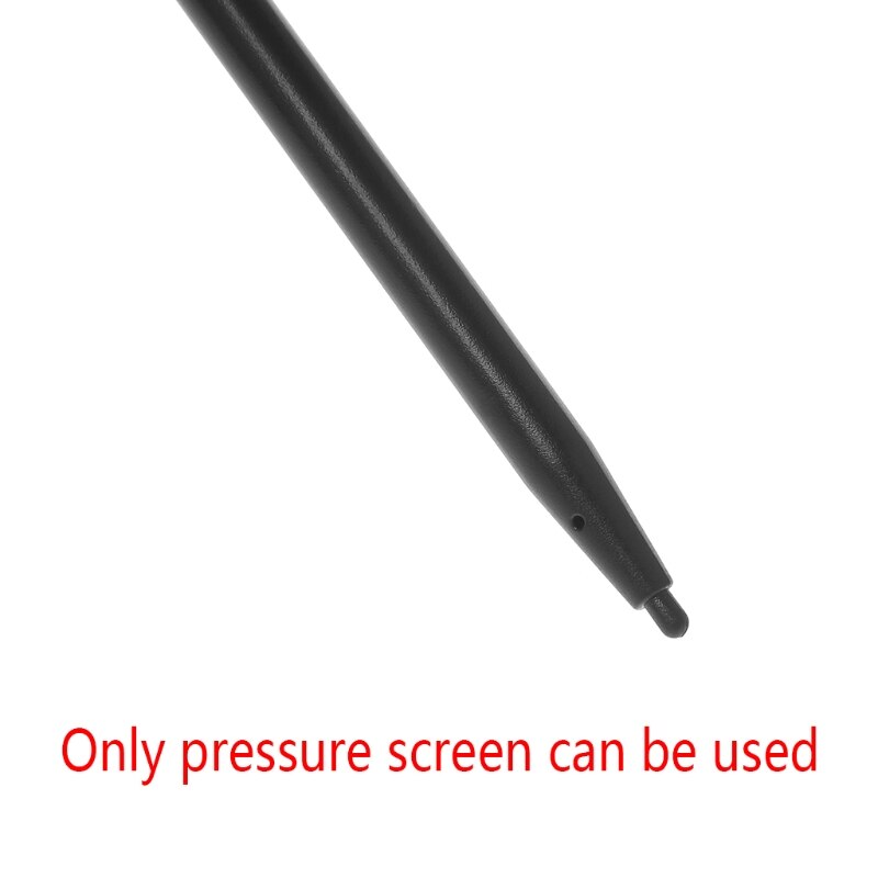 Zwart Plastic Resistive Touch Screen Stylus Harde Tip Pen Met Stof Plug Touw Voor Pos Pda MP5