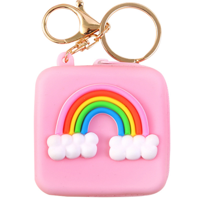 1Pcs Silicone Leuke Bloem Kinderen Tassen Portemonnee Prinses Zak Voor Baby Gril Party Beach Zomer: small coin pink