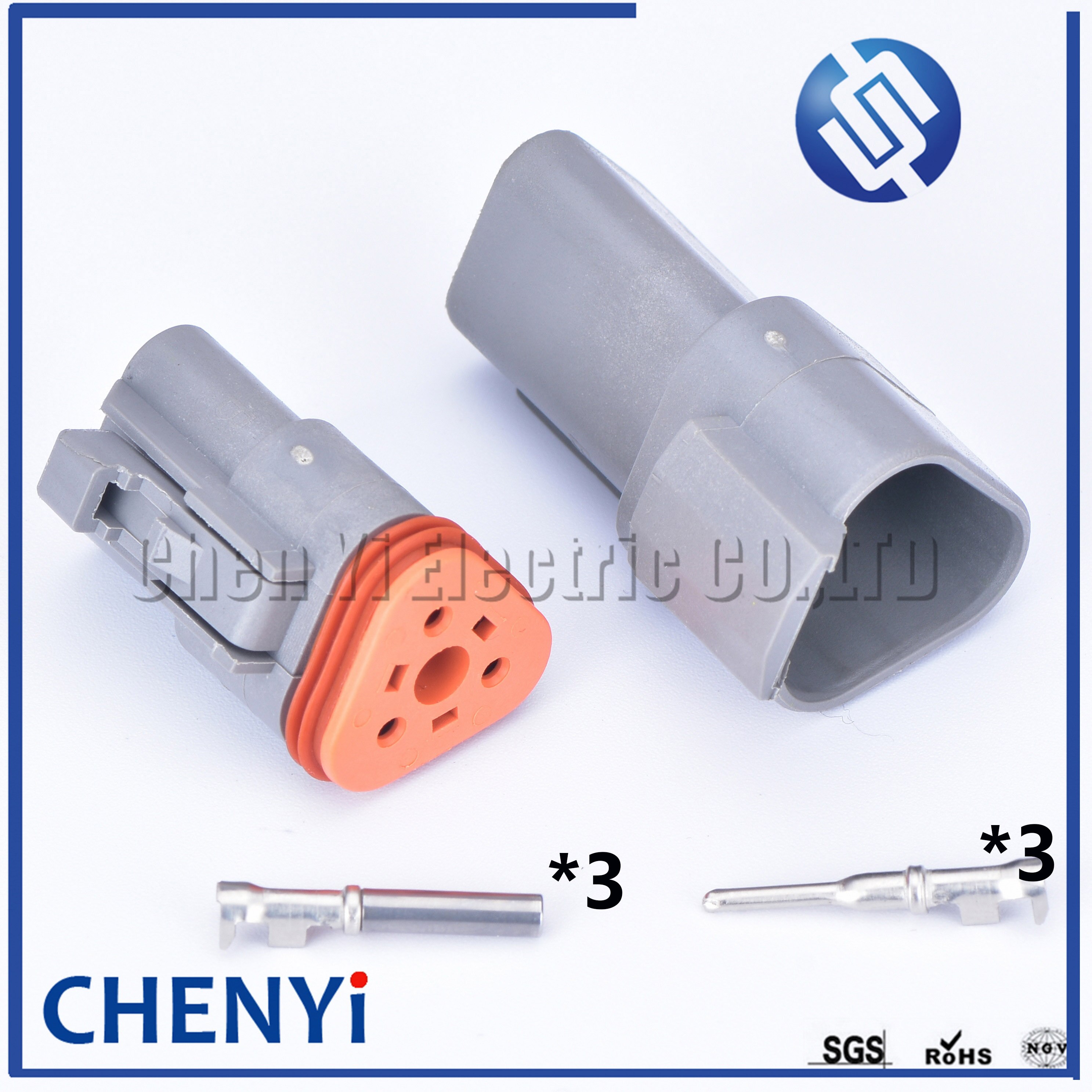 Deutsch DT connector DT06-2S/DT04-2P/DT06-3S/DT04-3P/DT06-4S/DT04-4P 6P 8P 12P Auto Waterproof Connector Automotive Sealed Plug: 3P