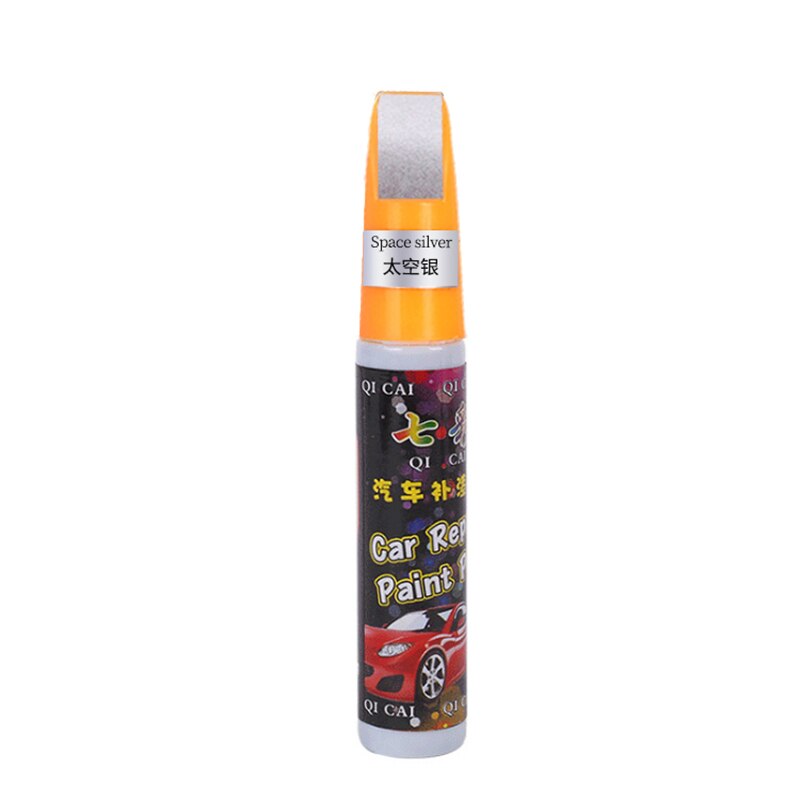 20 Colors Car Scratch Repair Paint Pen Auto Touch Up Pen Car Care Scratch Clear Remover Paint Care Auto Mending Fill Paint Pen: space silver
