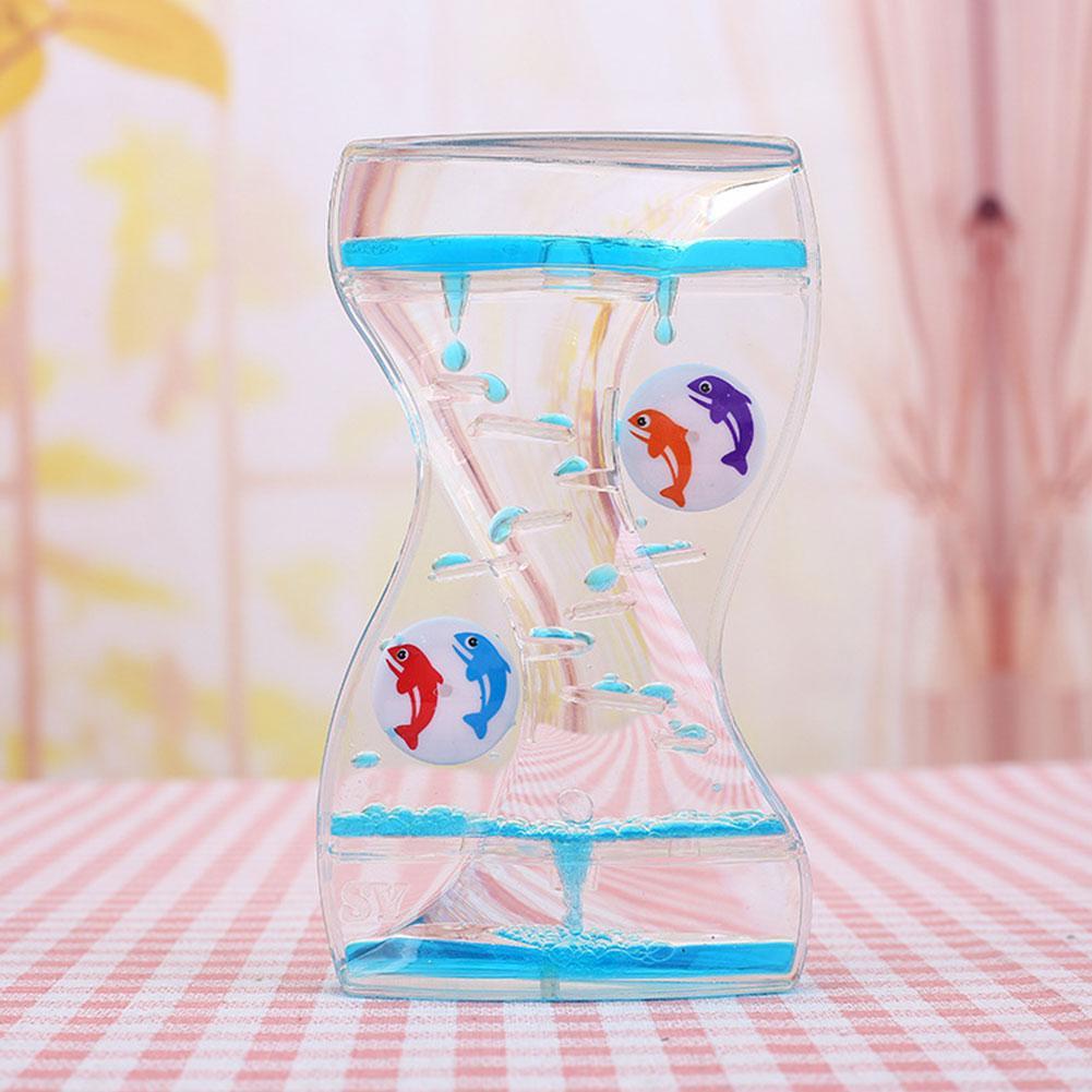 Rotating Windmill Floating Timer Toys Home Office Desk Decoration Floating Color Mix Oil Liquid Bubbler Motion Timer