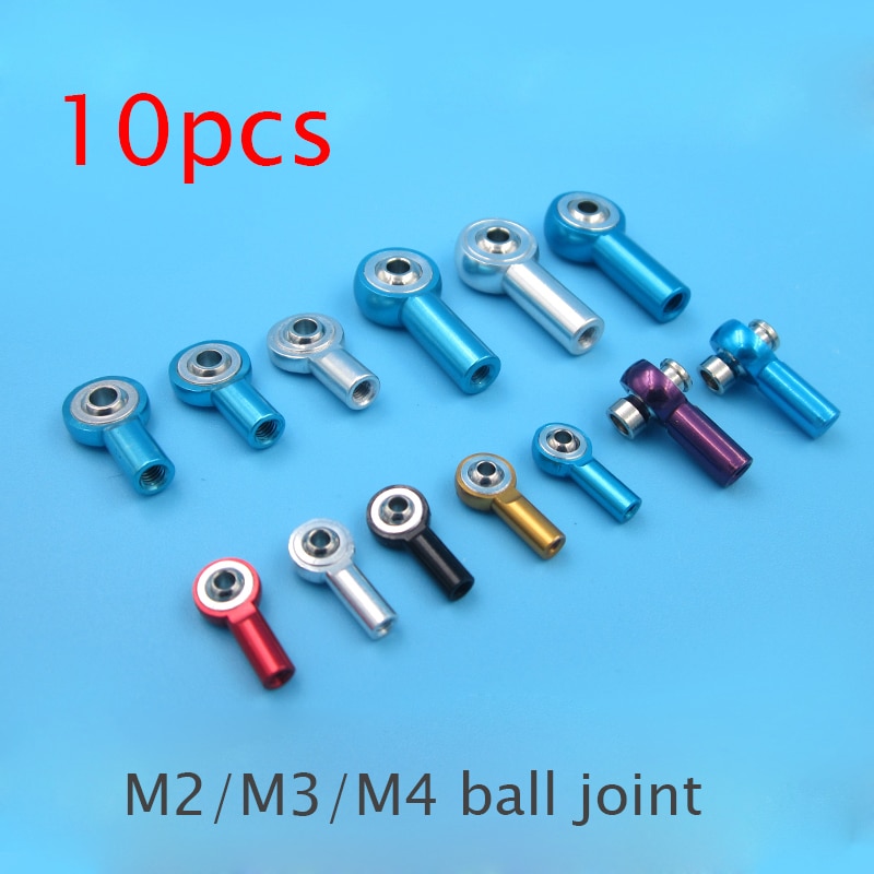 10 Pcs M2 M3 M4 Universal Ball Joint Steering Pull Rod CW/CCW Connecting Link Rod Ball Ends for DIY RC Car Model