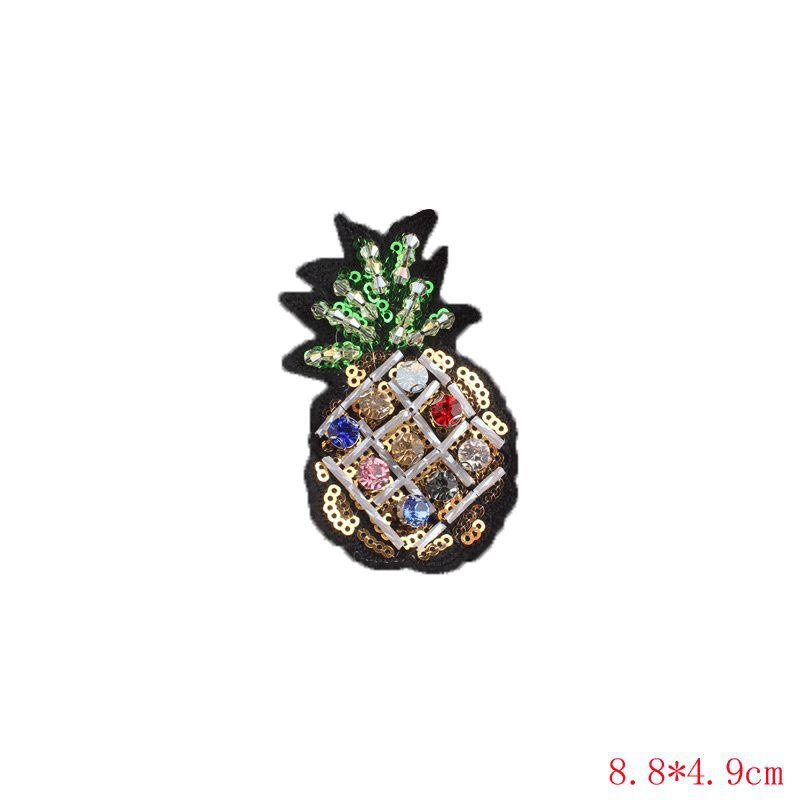Ananas Geborduurde Ijzer Op Patch Kleding Diy Creatieve Badges Jackfruit Patches Voor Kleding Rugzak Cowboy Jas Stickers F: 1381