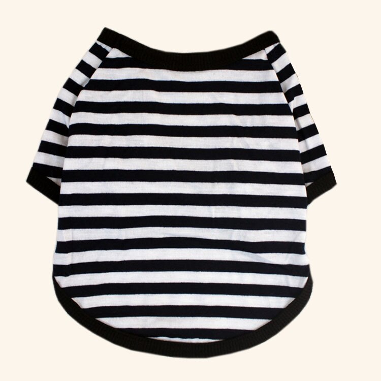 De rayas de verano perro camiseta chaleco ropa para mascotas para pequeños perros Yorkshire Terrier Shih Tzu camisas cachorro gato ropa de chaleco para perro: M 2.5KG-4KG / Black