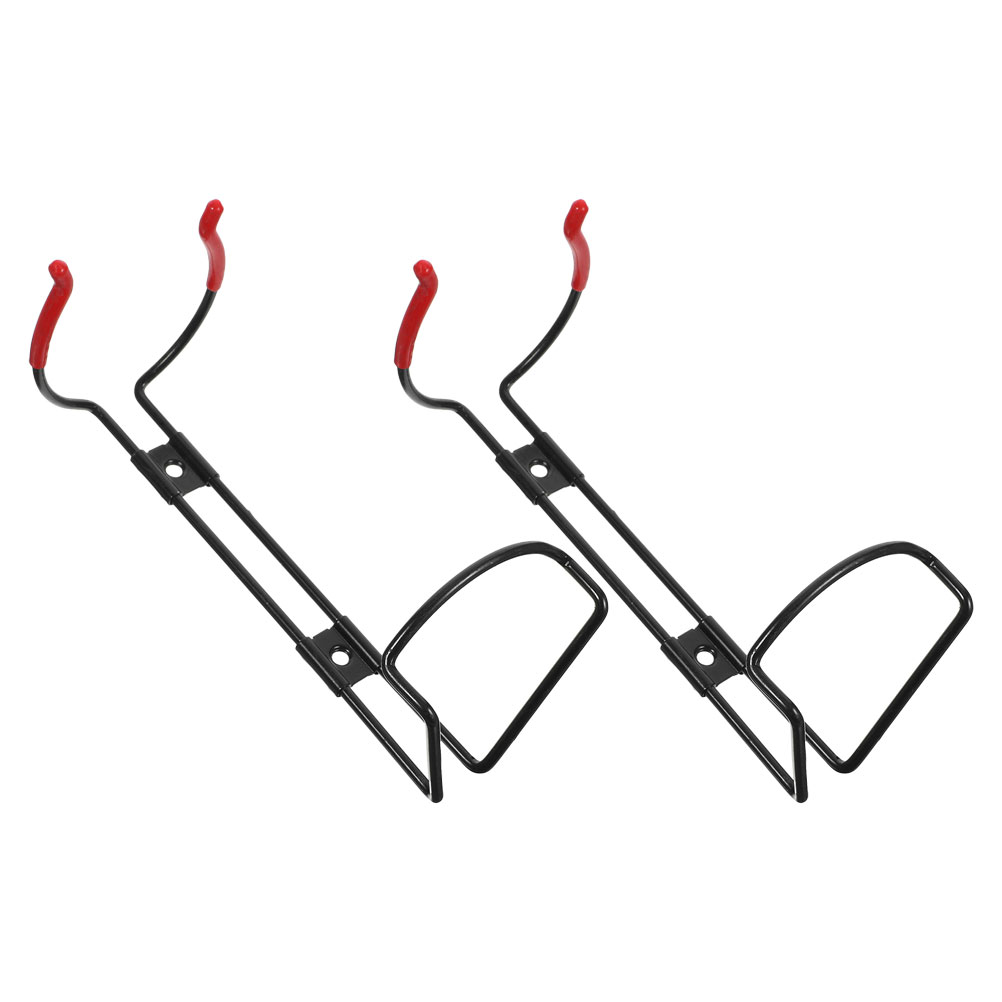 2 Pcs Fire Extinguisher Hanger Metal Bracket Universal Supplies for Wall Holder Black Mount