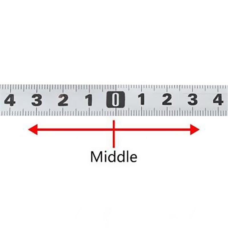 13 mm Edelstahl-Klebelineal, 1–10 Meter, Kohlenstoffstahlband vorwärts/rückwärts/mittlere Metallskala für Holzbearbeitung, flaches Lineal: Silber / 32mm